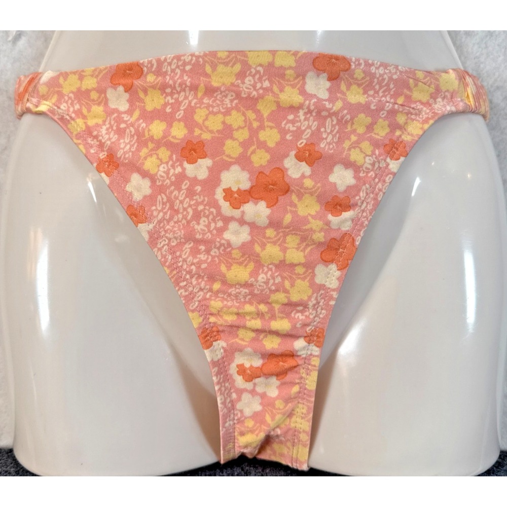Dippin Daisys Womens Large Pink Floral Cheeky Bikini Swim Bottom NWT‎
